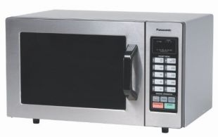 Panasonic NE-1054F Countertop Commercial Microwave Oven with 10 Programmable Memory, Touch Screen Control and Bottom Energy Feed, 1000W, 0.8 Cu. Ft. (Stainless Steel), 5"