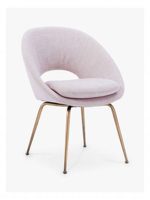 west elm Orb Dining Chair, Dusty Blush at John Lewis & Partners