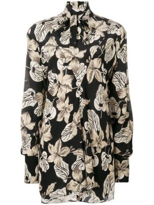 Rokh Oversized Floral Print Shirt