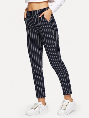Pinstriped Capri Pants