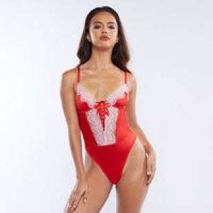 Savage X Fenty Satin And Lace Bodysuit