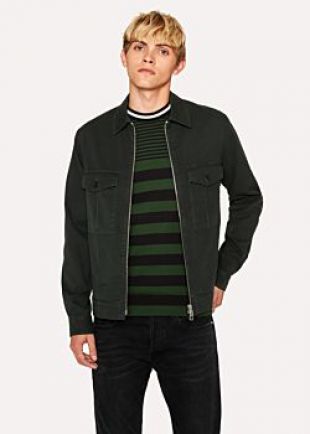 Paul Smith Veste Homme Vert Foncé Avec Poches Plaquées