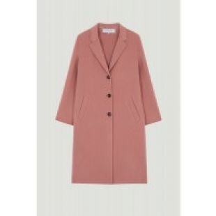 Manteau droit en laine