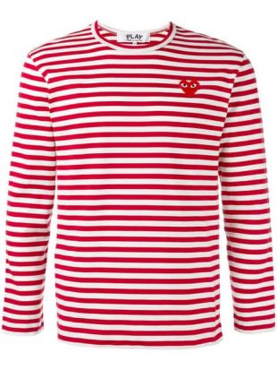 Comme Des Garçons Play Top à Rayures