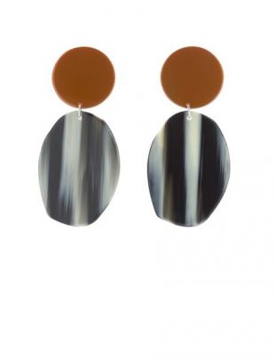 Geology Earrings (Tangelo Chrome)