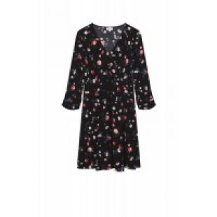 Robe évasée à imprimé fleurs