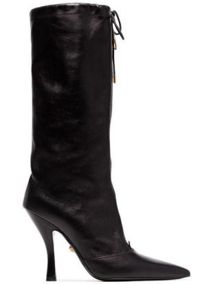Versace mid-calf zip boots