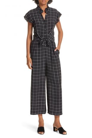 Rebecca Taylor Plaid Silk Jumpsuit