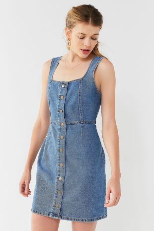 Urban Outfitters Button-Down Denim Mini Dress