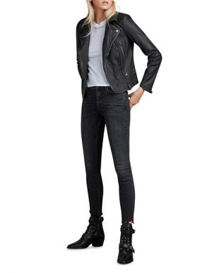 AllSaints Cargo Quilted Leather Biker Jacket