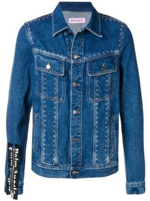 Palm Angels Veste En Denim à Détails De Clous   Farfetch