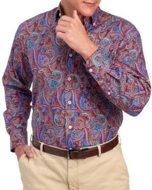 Exclusively Ours   Paisley Print Button Down Shirt