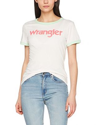 Wrangler Retro Kabel Tee T-Shirt, Bleu (Insignia Blue Mr), Medium Femme
