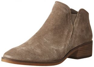 Dolce Vita Women's TAY Ankle Boot, Dark Taupe Suede, 6 Medium US