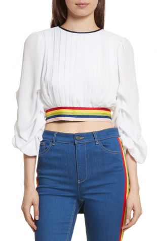 Alice + Olivia Dakota Tack Sleeve Top