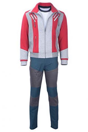 COSMOVIE Teen Beast Boy Costume Halloween Titans Cosplay Suit Sweatshirt Pants Shirt