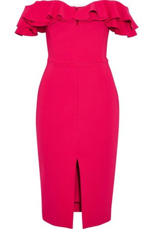  Off the shoulder ruffled ponte dress | NICHOLAS | Sale up to 70% off | THE OUTNET