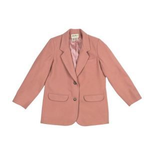 Manteau en laine rose minimal