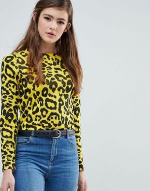 ASOS DESIGN - ASOS DESIGN crew neck sweater in leopard print at asos.com