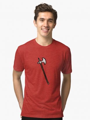T shirt chiné 'medieval halberd weapon cartoon' par octoberarts