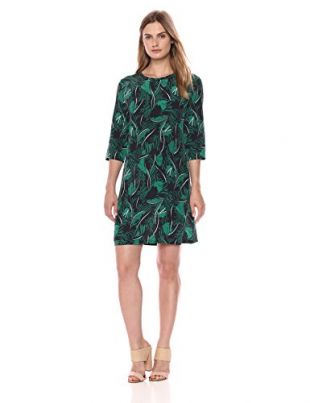 Equipment Women's Tropical Shadows Printed Aubrey Dress, Eclipse, Small