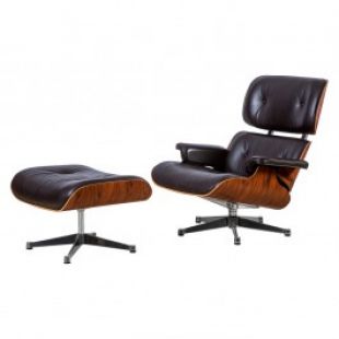 Eames Lounge Chair & Ottoman Black Leather