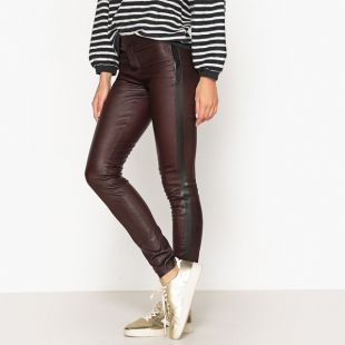 Pantalon slim en cuir de mouton