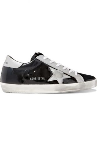 Golden Goose Deluxe Brand Baskets en cuir et en daim effet vieilli Superstar