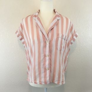 Madewell Oxford Bedtime Pajama Top Striped