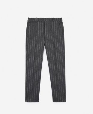 Pantalon de tailleur gris rayures tennis