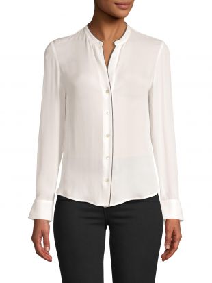 L'Agence Tegan Piped Trim Blouse