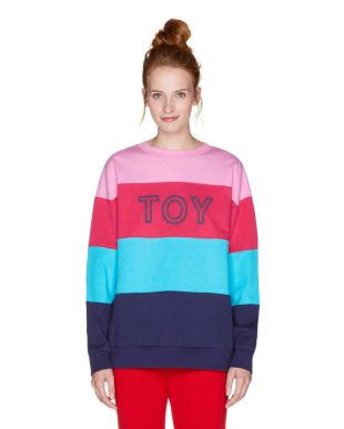 Sweat color block 100% coton, Bleu Clair   Benetton