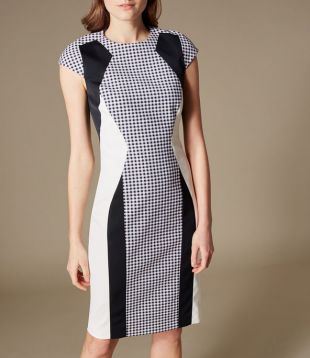Robe Moulante Forever 21 à Carreaux Bleu Marine Et Blanc - Taille S - Occasion Très Bon état