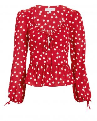 Intermix Eve Polka Dot Top