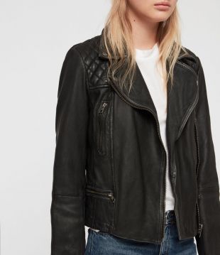 AllSaints Cargo Leather Biker Jacket