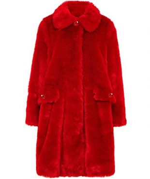 Shrimps Women's Kassidy Faux Fur Coat Red