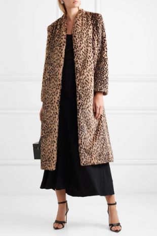 Michelle Mason Leopard print faux fur coat