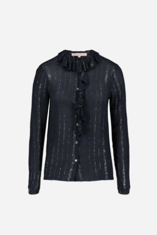Blouse Jehane en crêpon viscose et lurex,