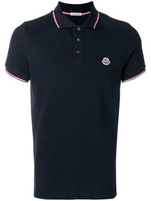 Moncler - Moncler Striped Trim Polo Shirt