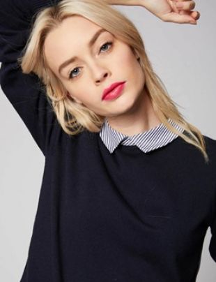 Pull fin bimatière à dos esprit chemise