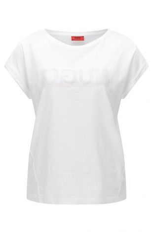 Hugo Boss - Classic Hugo Boss T Shirt White Fit In Cotton With Reverse Logo