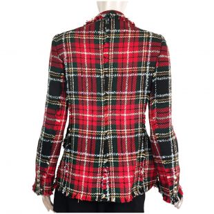 Zara - Women Checked Tweed Blazer