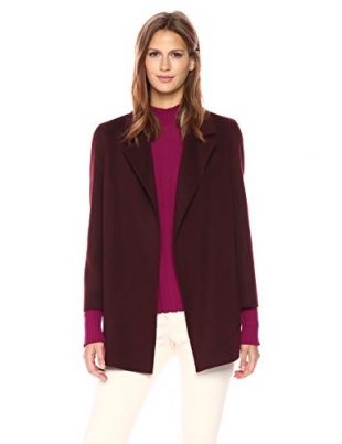 Theory Women's Clairene Outerwear, Dark Currant, L