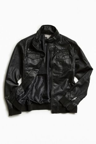 Faux Leather Moto Jacket