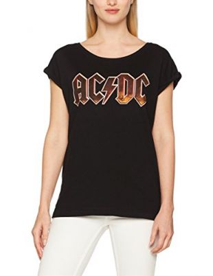 Merch Code Femme Ladies AC/DC Tension Thé T-Shirt M Noir