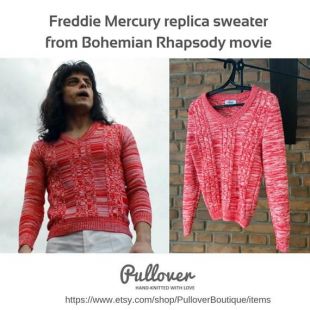 Freddie Mercury rami malek réplique pull de film de Boho Rhapsody