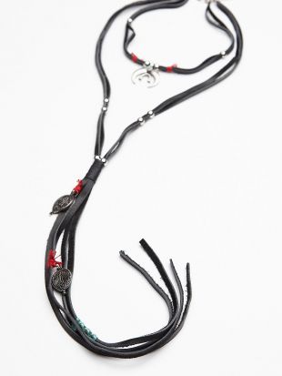 Free People Black Cross Plains High Low Collar