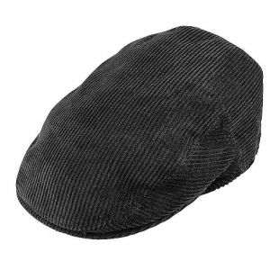 Jaxon & James Casquette Plate noire en Velours Côtelé JAXON -  Noir - XX-Large