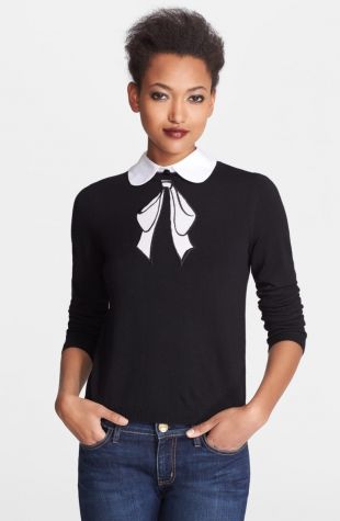 Alice + Olivia - Bow Embroidered Sweater | Nordstrom