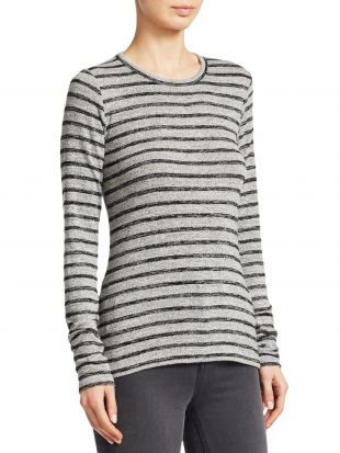 Rag & Bone Heather Striped Long-Sleeve Tee